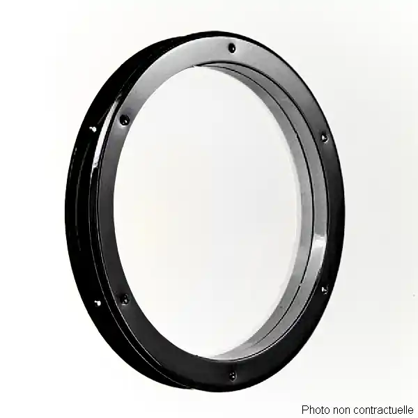 Hublot de porte métal rond noir diamètre 39 cm MOTTEZ Meilleure Vente