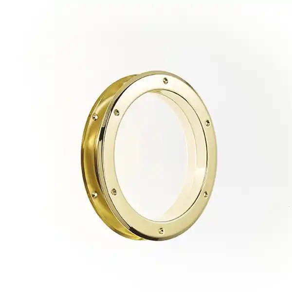 Achat Immédiat Hublot de porte métal rond or diamètre 26 cm MOTTEZ