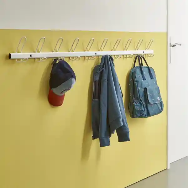Livraison Express Porte manteau collège 10 têtes blanc MOTTEZ