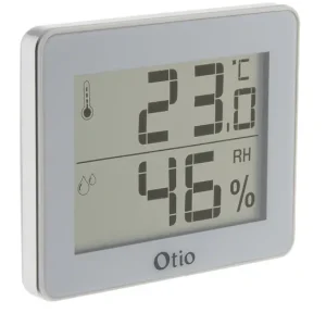 Thermomètre hygromètre d‘intérieur OTIO - Blanc - écran LCD Petit Prix