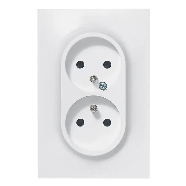 Double prise de courant avec terre PVC Neptune Blanc 16A LEGRAND Acheter En Ligne