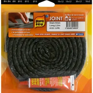 Promotion Saisonnière Joint d‘étanchéité rond fibre de verre - 8 mm - 2,5 m PYROFEU