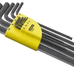 Achat Immédiat Clés mâles longues acier - tête sphérique - 9 pièces STANLEY