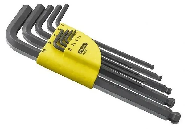 Achat Immédiat Clés mâles longues acier - tête sphérique - 9 pièces STANLEY