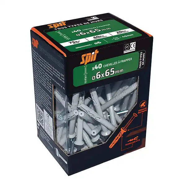 Boîte fenêtre de 40 HitM D6x65mm RED HEAD Achat Immédiat