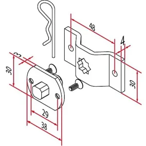 Nouvelle Collection Kit support carre 10mm omega avec trous traversant diametre 35mm - CHERUBINI - A3506_0551