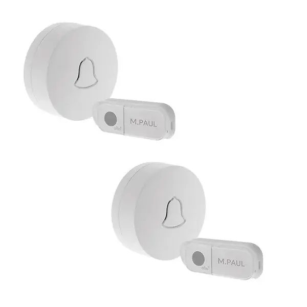 Prix Cassé Lot de 2 carillons sans fil mobiles 50m - Otio