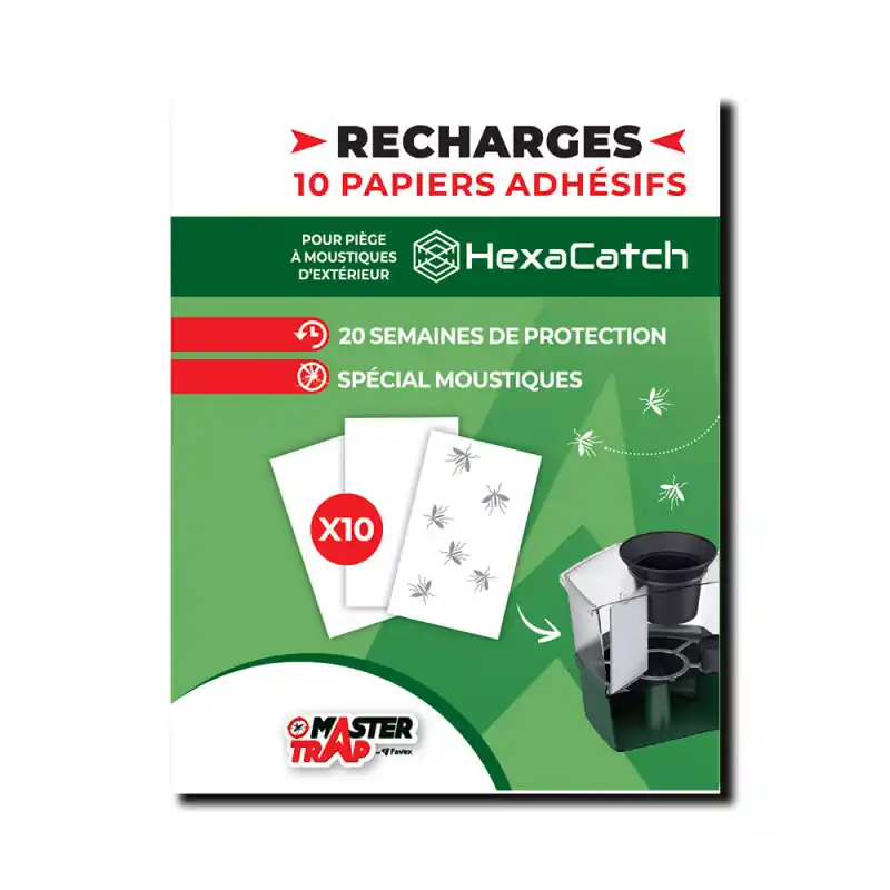 Seulement Aujourd'hui Recharges pour piège à moustique d‘extérieur par 10 Hexacatch Master trap
