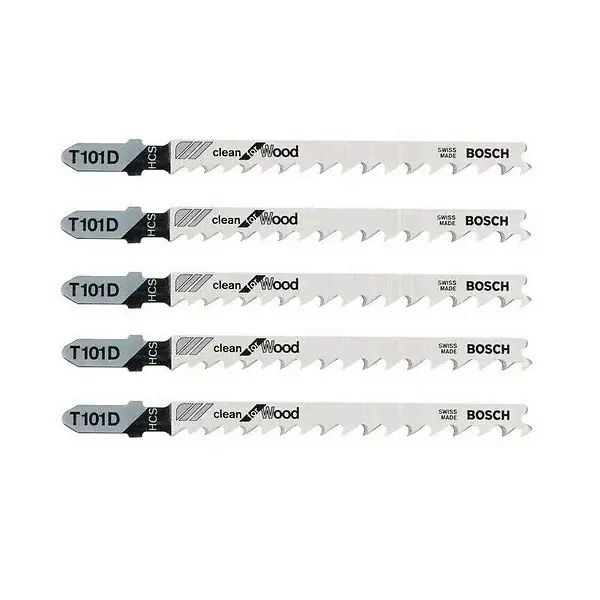Lot de 5 lames de scie sauteuse T 101 D BOSCH 2608630032 pour bois Promotion Saisonnière
