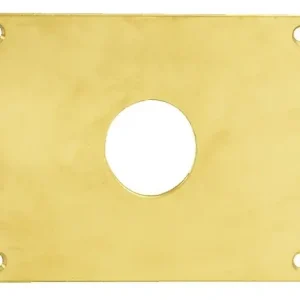 Solde Plaque de propreté trou rond 36 laiton poli 90x65mm - HERACLES - 251752-TR36