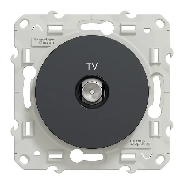 Odace prise TV - Anthracite - Fixation par vis SCHNEIDER ELECTRIC Offre Spéciale