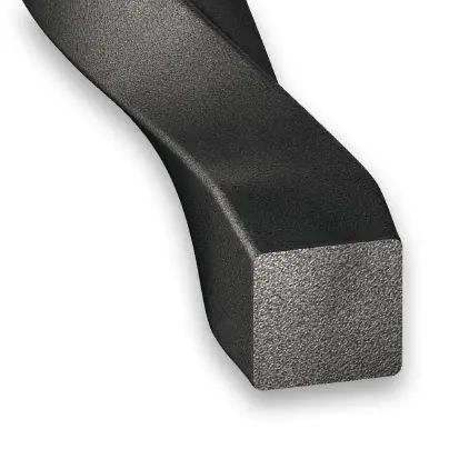 Profilé carré torsadé acier laminé à chaud verni 12 x 12 mm 2 m CQFD Satisfait Ou Remboursé