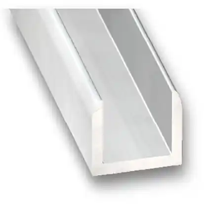 Usine Directe Profilé U aluminium anodisé incolore 20 x 20 x 20 x 1,5 mm intérieur 17 mm 2m CQFD