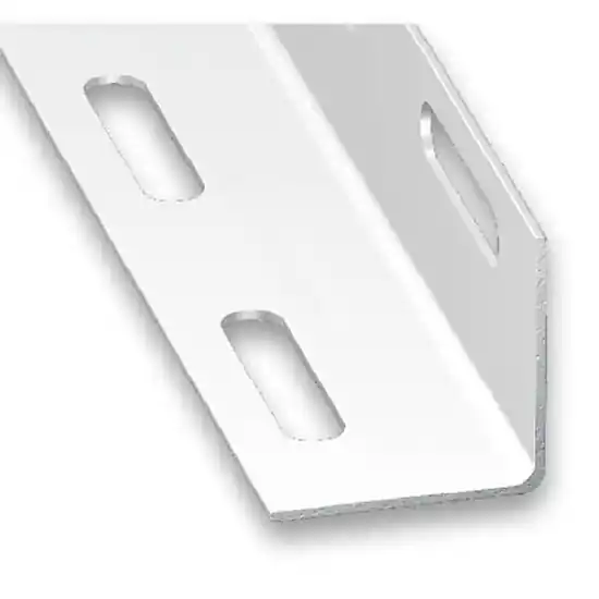 Petit Prix Cornière égale perforée blanc 38 x 38 mm 2 m CQFD
