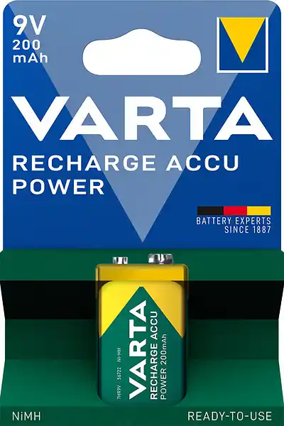 Pile rechargeable - Recharge Accu Power - 9V - 200 mAh VARTA Dernière Chance