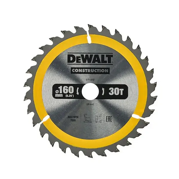 Lame de scie circulaire portative DEWALT Carbure Construction Certifié