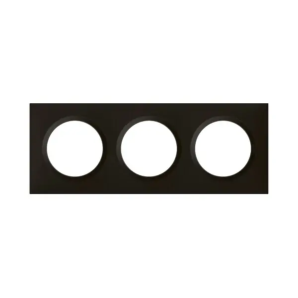 Plaque carrée Dooxie 3 postes - Plastique - Noir Velours LEGRAND Produit De Marque