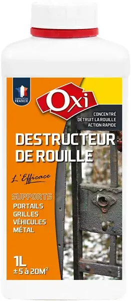 Neutralisant de rouille - Destructeur l‘efficace - 1L OXI Satisfait Ou Remboursé