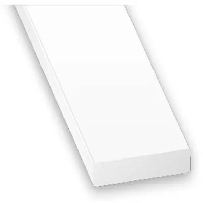 Livraison Express Profilé plat PVC blanc 40 x 3 mm 2 m CQFD