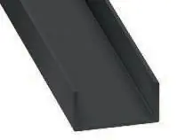 Promotion Saisonnière Nez de cloison PVC anthracite 20 x 54 x 20 mm 2,60 m CQFD