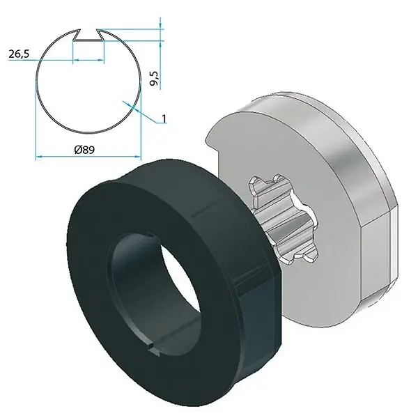 Prix Bas Adaptateurs moteur diamètre 45mm tube deprat 89 - CHERUBINI - A4505_0516