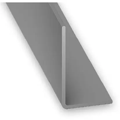 Authentique Cornière inégale PVC gris aluminium 10 x 20 mm 2 m CQFD