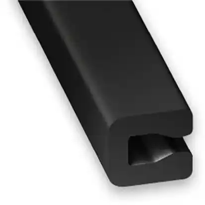 Prix Bas Profilé U entourage tôle PVC noir 7 x 4 x 0,6 mm intérieur 2 mm 1 m CQFD