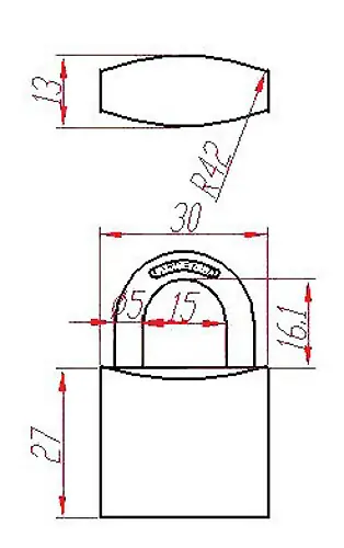 Meilleure Vente Cadenas standard laiton UNO 30mm s‘entrouvrant anse en U - HERACLES - I-CAD30MV