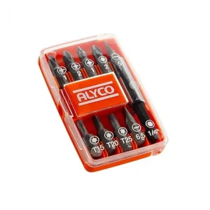 Set 10 Pcs Embouts De 1/4" Dans Boîtier En Plastique Alyco Orange Alyco 170494 Authentique