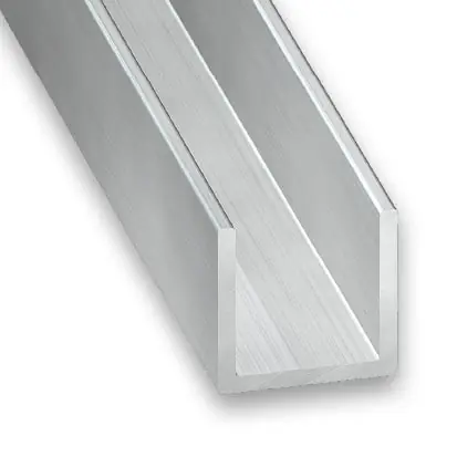 Livraison Express Profilé U aluminium brut 10 x 10 x 10 x 1 mm intérieur 8 mm 2 m CQFD