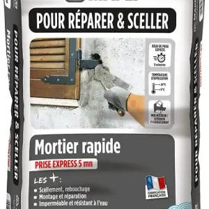 Mortier rapide sac 25kg - Prise express 5 min - Gris MAPEI Quantité Limitée