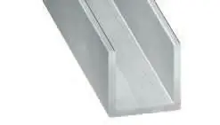 Profilé U aluminium brut 10 x 10 x 10 x 1 mm intérieur 8 mm 2,50 m CQFD Achat Immédiat