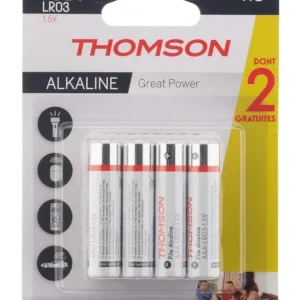 Satisfait Ou Remboursé Piles alcalines LR03 (AAA) par 8 - THOMSON