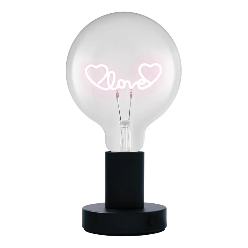 Promotion Lampe à poser avec ampoule à message néon E27 Love 1,2W - OSRAM