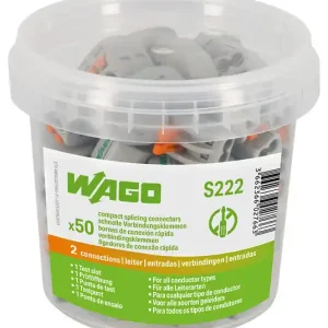 WAGO 50x Connecteurs rapides S222 2 entrées pour connexion automatique, lot de 50 unités Offre Spéciale