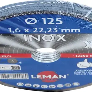 Offre Spéciale Disque tronçonnage inox 125mm - lot de 5 - alésage 22,23mm LEMAN