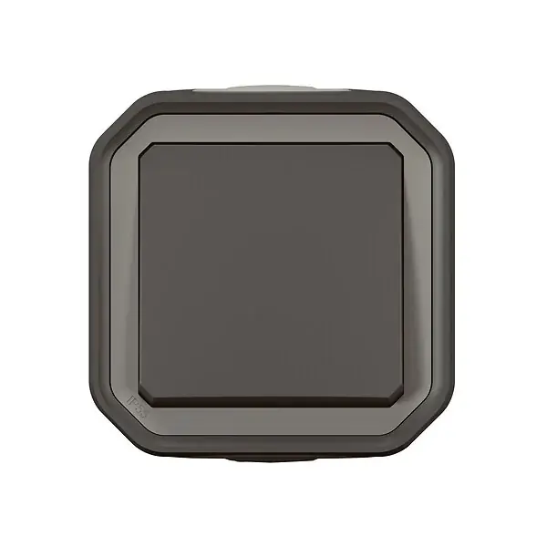 Poussoir étanche polypropylène Plexo Anthracite IP55 LEGRAND Bon Marché