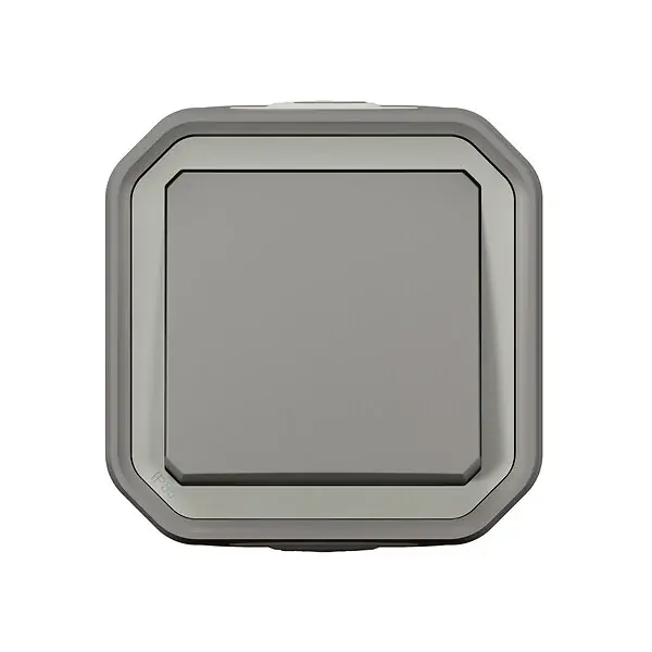 Nouveauté Poussoir étanche Plexo - Plastique - Gris - IP55 LEGRAND
