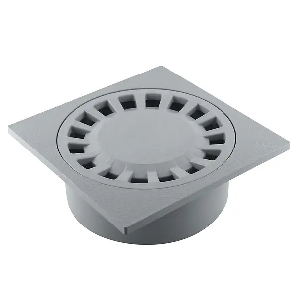 Prix Cassé Siphon de cour 200x200mm - Sortie Diam.63-80-100 - Gris FITT
