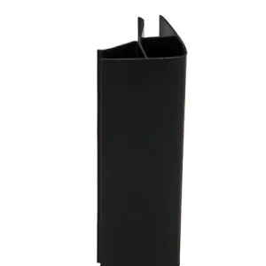 Nouvelle Collection Raccord angle droit plinthe 16-19x150mm noir - Lot de 4 SPTD