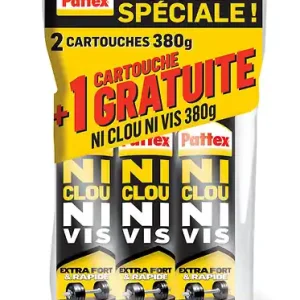 Commander Vite Colle fixation NCNV cartouche - Lot 3 x 380g PATTEX
