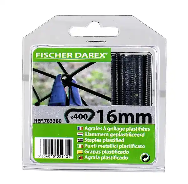 Agrafes à grillage grises 16mm x400 FISCHER DAREX Prix Choc