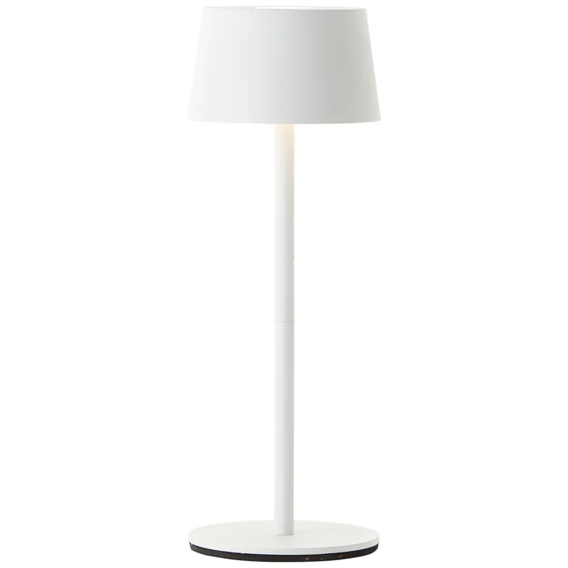 Acheter Direct Lampe à poser extérieur rechargeable LED Jona blanc IP44 170 lumens blanc chaud - BRILLIANT