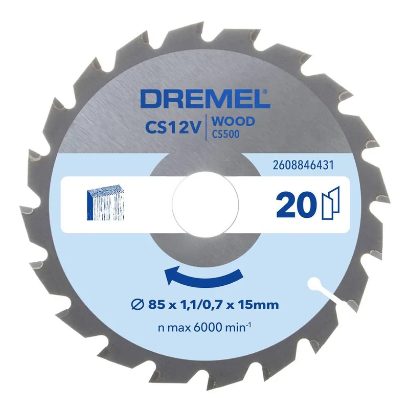 Lame de scie circulaire à bois 85 mm Blueprint CS500 - DREMEL Certifié
