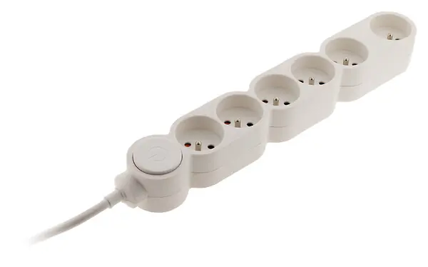 Commander Maintenant Bloc 6 prises parafoudre - Blanc - 3680W