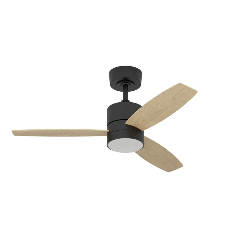 Meilleur Choix Ventilateur de plafond silencieux avec lumière LED + télécommande Noir/bois Ø106cm - Mandaree EGLO