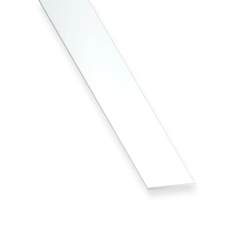 Profilé plat PVC blanc 20 x 2 mm 2,60 m CQFD Promotion Saisonnière