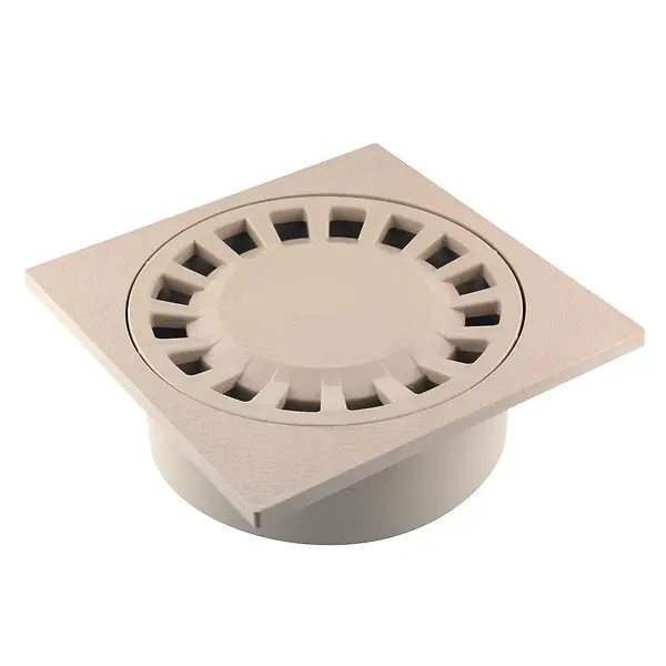 Nouveauté Siphon de cour PVC 200x200mm - Sable - Sortie Diam.63-80-100mm FITT
