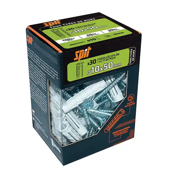 Produit De Marque Boîte fenêtre de 30 Pro6 D10x50mm+ vis TF D6x70mm RED HEAD
