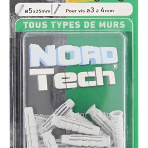 Chevilles Nortech 5 x 25 mm par 30 RED HEAD Pas Cher